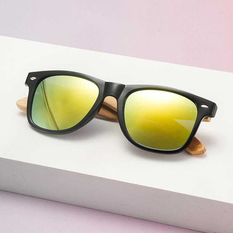 New Vintage Square Sunglasses Women Men Wooden mirror legs Round Sun Glasses Female Eyewear for Male Female Eyeglasses