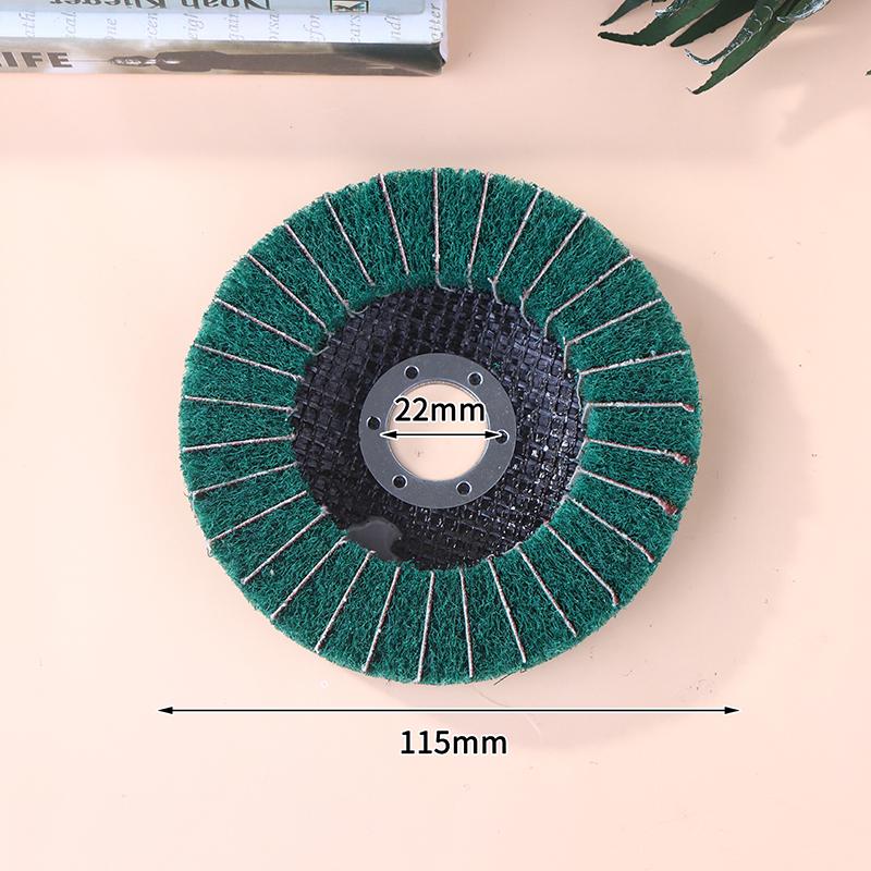 100/115/125mm Grinding Wheel For Angle Grinder Nylon Fiber Flap Polishing Wheel Disc 5 Inch Non-Woven Grinding Wheel Metal Wood