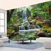 1pc Garden Waterfall Backdrop Tapestry - Polyester Fabric, Machine Washable, Suitable for Bedroom Living Room Decoration
