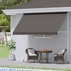 YODOLLA Retractable Manual Awning 3m - UV Resistant, Easy Installation, Stable Aluminum Frame - Dark Gray