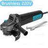 Electric Brushless Angle Grinder 100mm 220V 10000rpm Metal Wood Power Tool EU Plug for Grinding Cutting Polishing DIY Projects