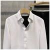 Men's Waffle Knit Long Sleeve Shirt Casual Button Down Streetwear Top