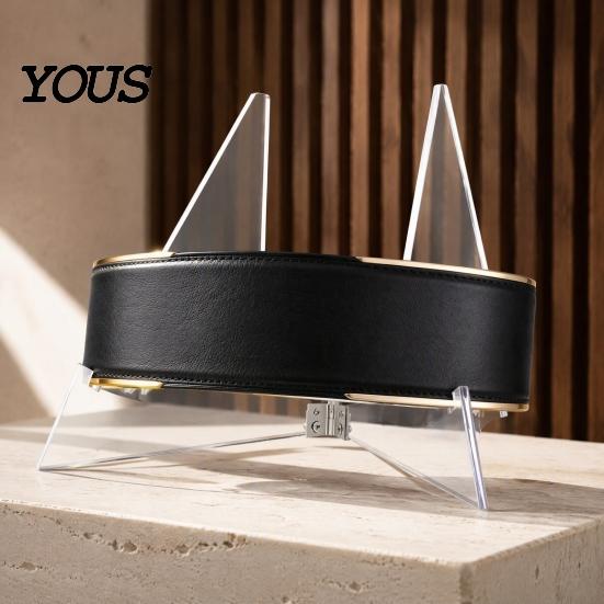 Sports Memorabilia Display Championship Belt Stand, Clear Acrylic Wrestling Storage Solution Holder, Triangular Stable Support Rack for