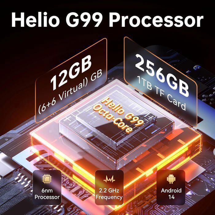 Tablette Incassable HOTWAV R9 Pro 20GB+256GB/2TB 11" 2K 20080mAh Tablette Tactile Android 14 64MP Tablet 4G Dual SIM/5G WiFi Noir