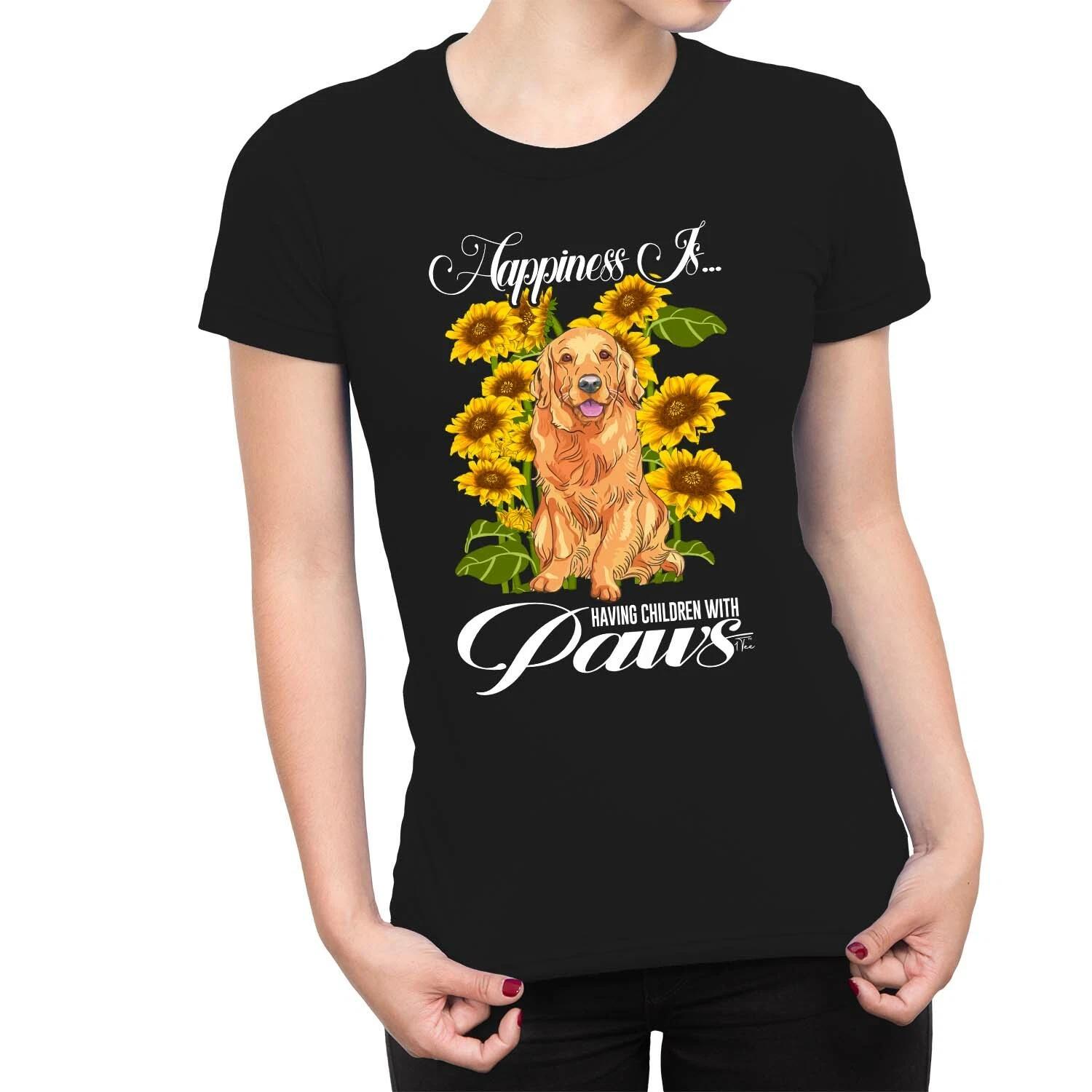 1Tee Womens Happiness Is Having Children With Paws T-Shirt XL