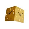 Double Sided Corner Wall Clock,Modern Decorative Art Sensors Light for Living Room Home Decors Silents Wall Clocks