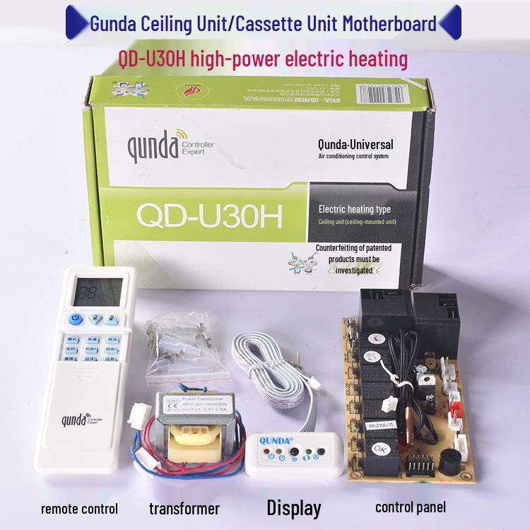 Placa de Controle de Ar Condicionado com Aquecimento Elétrico Qunda para Unidades de Parede, Piso e Teto (Tipo PG, QD02/03).