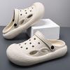 Beach Hole Shoes Men's Summer New Outer Wear Sports Breathable Non-slip Deodorant Thick-soled Driving Bag Head Slippers