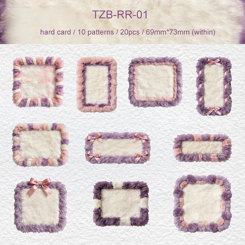 

JIANWU Fluffy Series Vintage Plush Bow Border Landscape Material Collage Scrapbooking Sticker Creative DIY Journal Stationery
