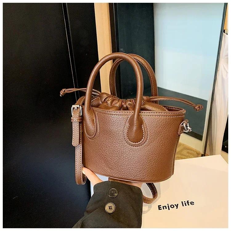 

Сумка-ведро в стиле ретро для женщин, новая высококачественная маленькая квадратная универсальная сумка через плечо