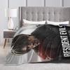 Residents Evils 9 Leon Keneddy Blanket Multi-size Warm Cozy Fluffy Games Throw Blankets for Couch Sofa and Bed