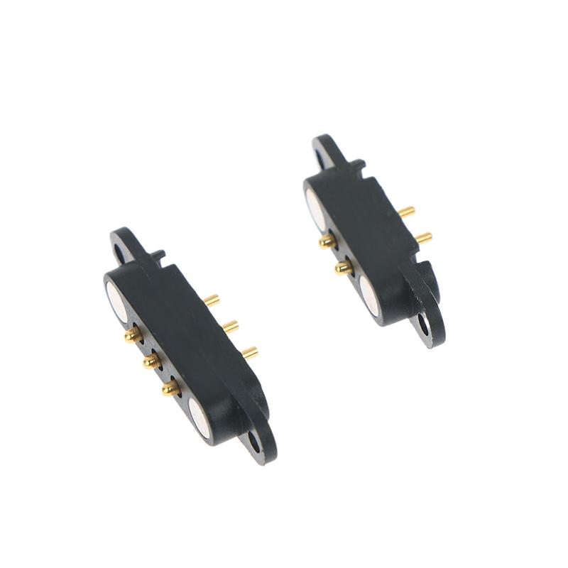 1 Pcs Dc 12V 3A Waterproof Magnetic Pogo Pin Connector 3P 4P Pin Pogopin Male Female Spring Loaded Dc Power Socket