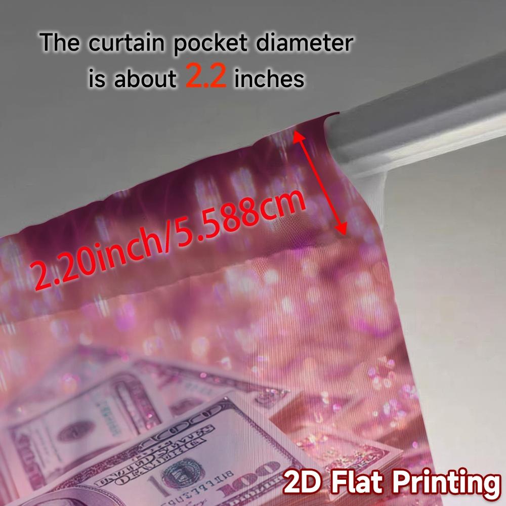 2pcs   2D FLAT PRINTING Curtains (Without Rod) Sparkling Cash Chic Contemporary Curtains Fabric Curtains Outdoor Decorations for