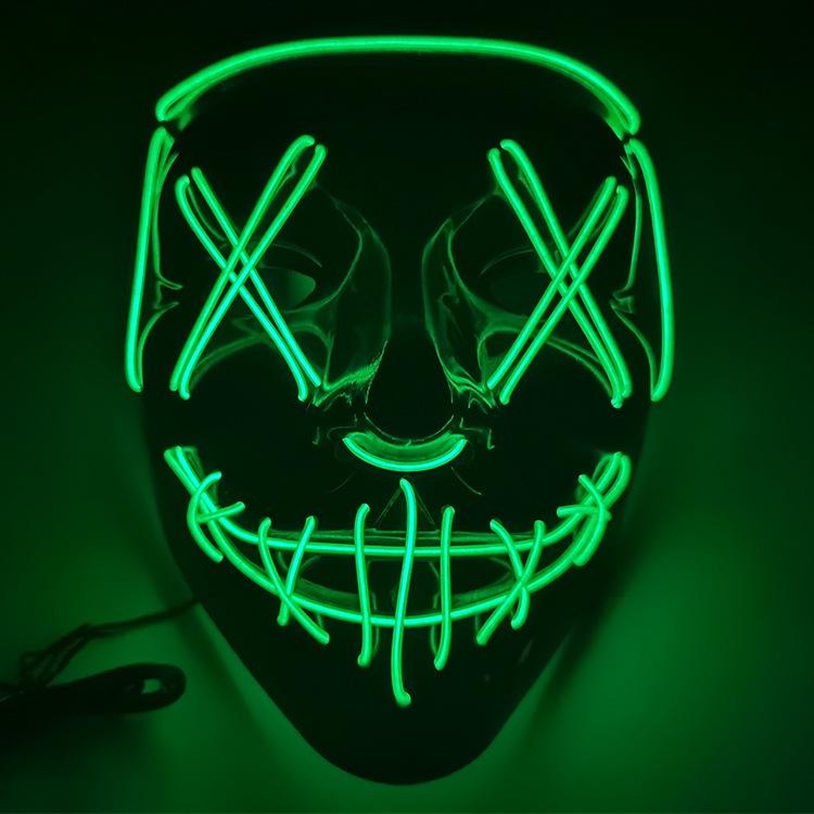 Black Luminous Halloween Mask for Party & Festival