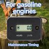 1 Set Motorcycle Engine Working Hour Meter Inductive Timer Lcd Display Digital Time Gause For Atv Boat Moto Instrument