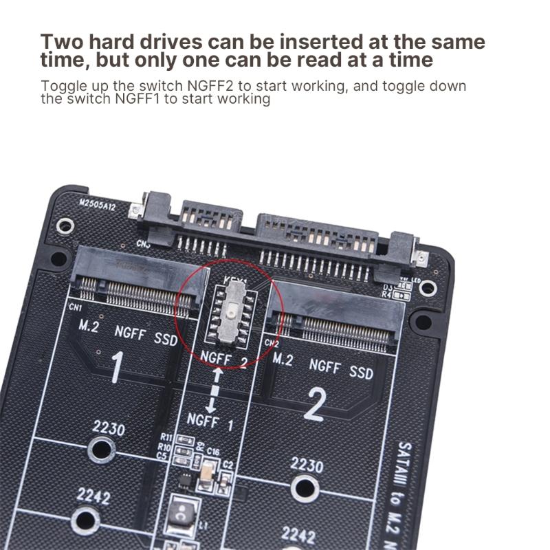 Convert M.2 NGFF SSD To SATA Adapter Expand Storage Capacity and Improve Data Transfer Efficiency (Not for NVMe M Key)