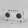 Metal Geometry Art Crystal Phonograph, Speaker, Broadcasting Machine, Model Decoration Ornament, Home Decoration Crafts