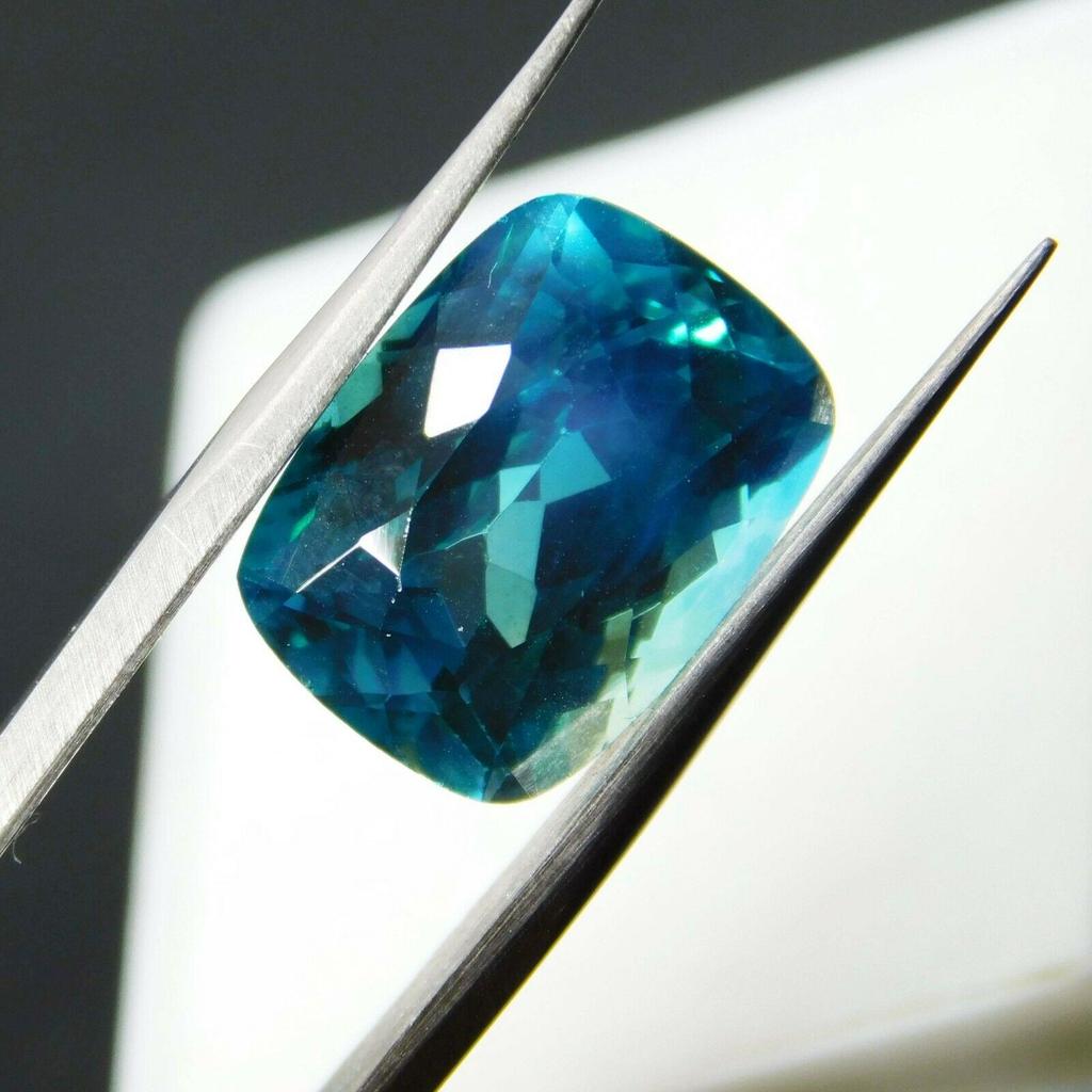 Natural Montana Sapphire 10ct Cushion Cut Certified Loose Gemstone
