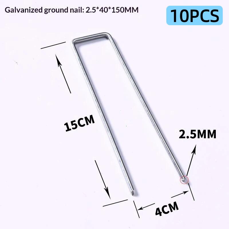 10 Pcs Heavy Duty Galvanized Steel Garden Stakes Rust Resistant Non Slip Washer For Securing Weed Barrier Turf