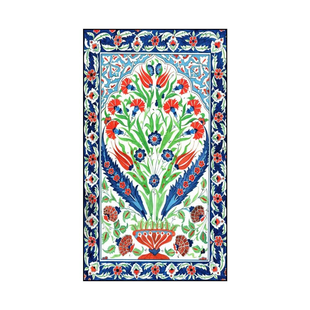 Turkish Tile Tree of Life Watercolor Painting Prints Traditional Ottoman Floral Wall Art Picture Canvas Poster Home Decor
