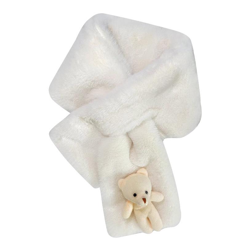 Adult Autumn Winter Korean Cute Cartoon Bear Plush Scarf Winter Warm Thick Versatile Neck Warmer