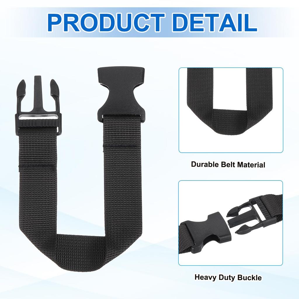 uxcell Fanny Pack Extension Set of 30cm X Waist Bag Extension Belt for Pouches and Black Straps, 4, 2.5cm, Backpacks,