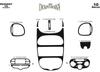 Panel Overlays (Meric, 2001-2025) Black for Peugeot 206