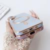 For iPhone 16 Pro 15 14 Plus 13 12 Pro Max 11 Electroplating with Lens Flims for Magsafe Magnetic Shockproof Soft Tpu Plain Color Slim Case Cover