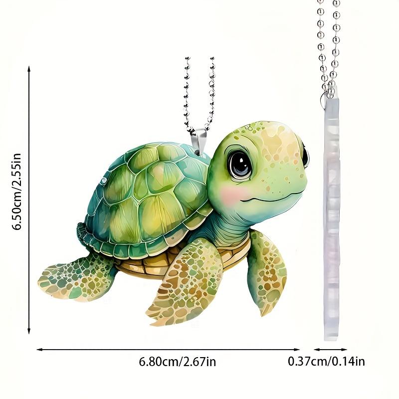 2D Acrylic Turtle Pendant: Add a Cute Touch to Your Car, Bag, and Keys!