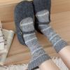 Chaussettes rayées mi-mollet Chaussettes longues chaudes Nouvelles chaussettes pour femmes Automne Hiver