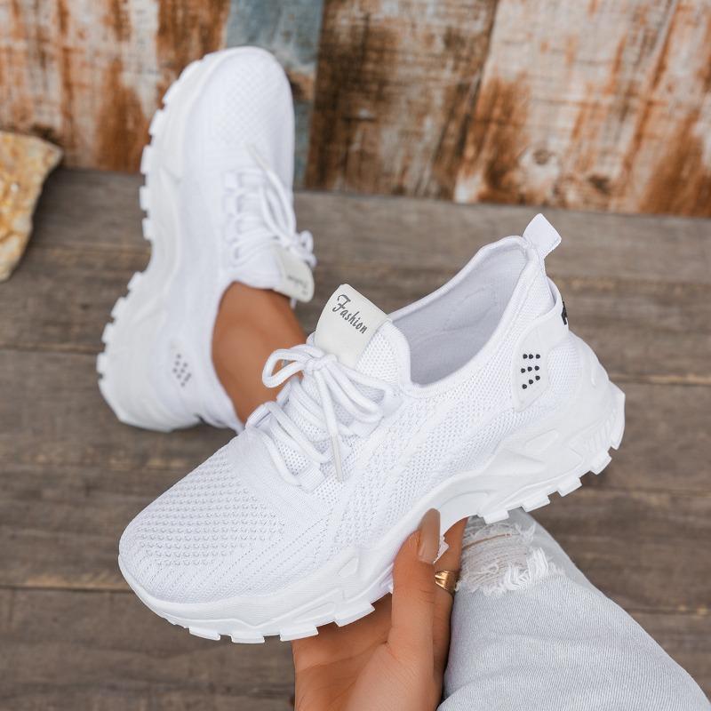 Women's casual shoes fly-woven women's shoes women's new four-season women's shoes versatile thin breathable