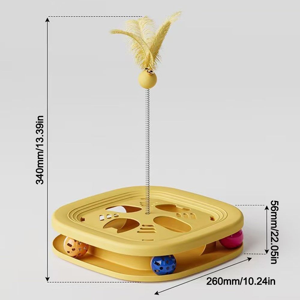 Funny Maze Game Cat Scratching Posts with Ball Compact Size Cat Interactive Toy Teaser Wand Cat Puzzle Toy Indoor