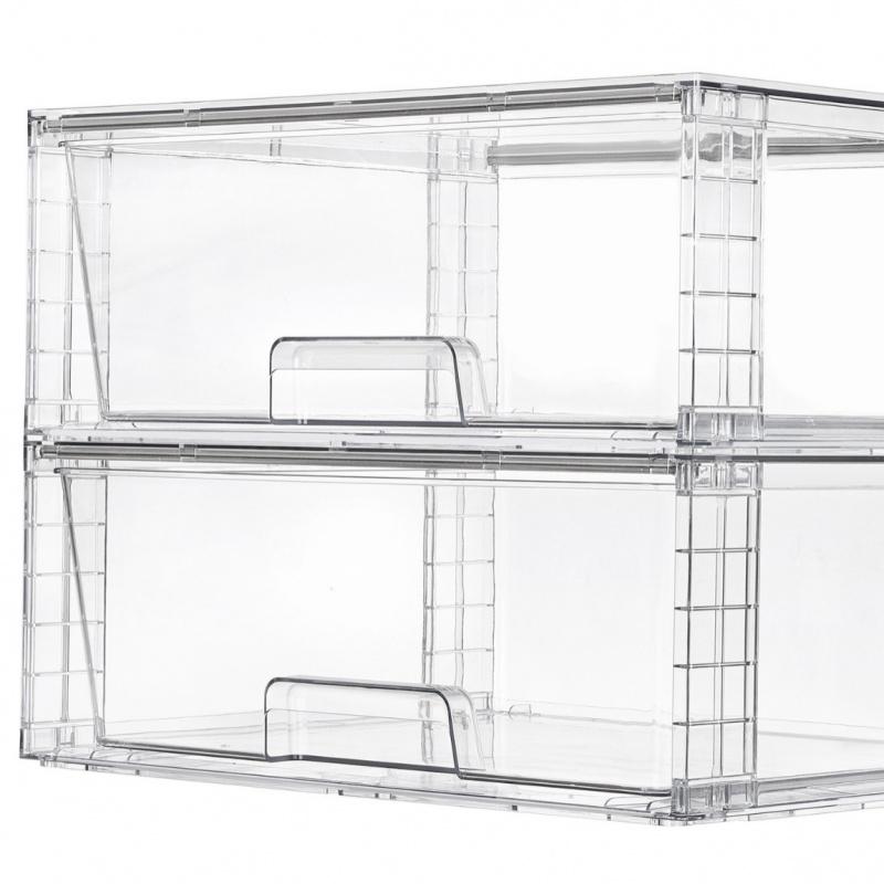 New cross-border detachable cosmetics storage box 12inch assembled transparentPETDesktop Storage Box Manufacturer Wholesale
