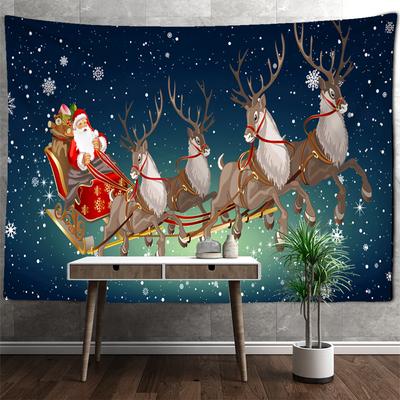 Weihnachts-Tapisserie, Weihnachtsmann-Hintergrund, Wandbehang, Weihnachtsgeschenk, große Decke, Heimdekoration