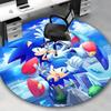 1pc Sonic the Hedgehog Anime Cartoon Design Round Carpet  Office Chair Mat, NonSlip Rug for Home Decor, Living Room, Bedroom, Game Room