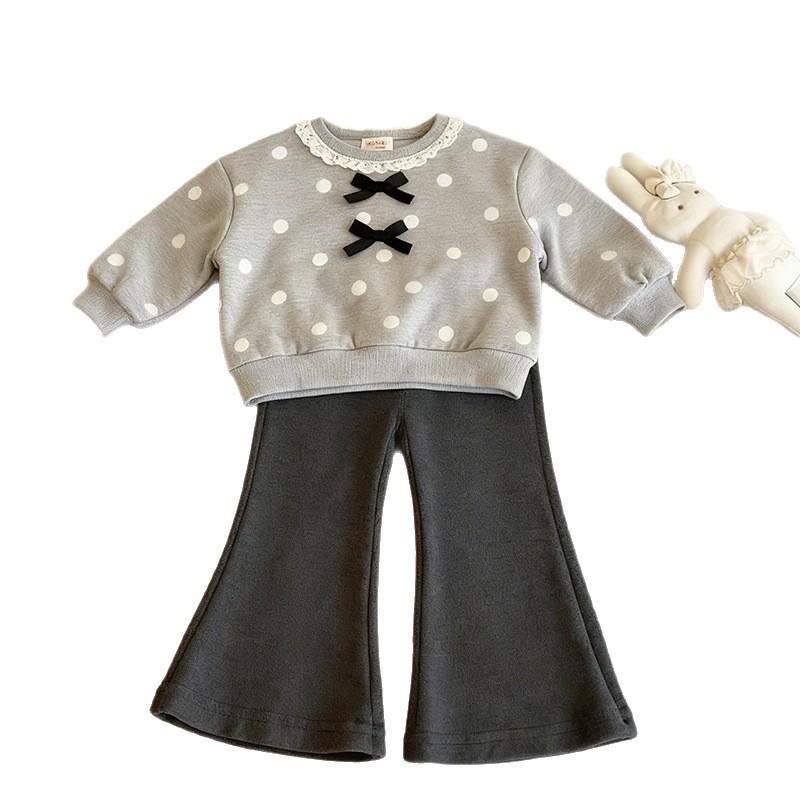 Girls' 2025 Korean Style Spring/Autumn Casual Hoodie Two-Piece Set