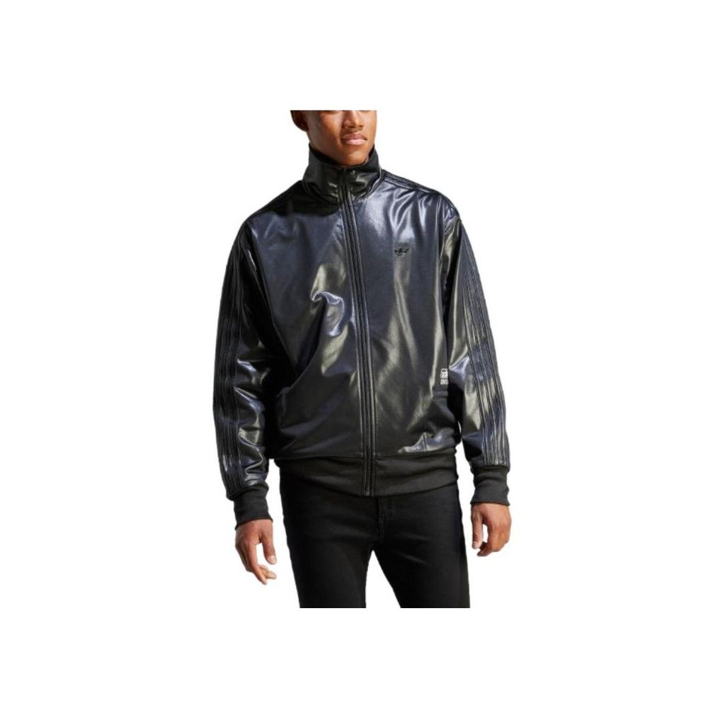 Adidas Originals Couleur Unie Micro Logo Veste Manches Longues à Col Zippé Homme Veste Noir IL6153