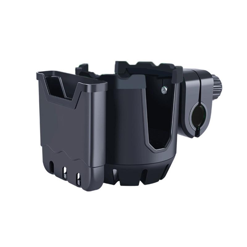2-in-1 Bicycle Water Bottle Holder Phone Holder Multifunctional 360 Degree Rotation Water Cup чёрный