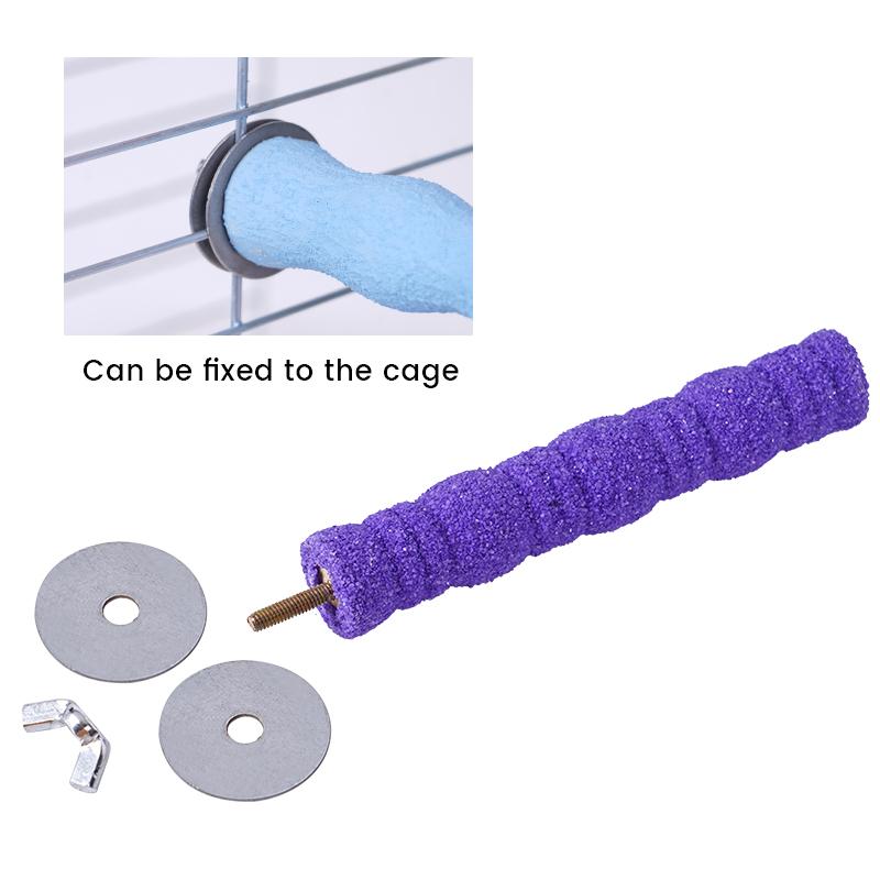 Haustier Papagei Krallen Schleifstock Holzstab Vogel Sitzstange Sand Sittich Schleifstange Zähne Beißspielzeug Für Papageienkäfig Zubehör