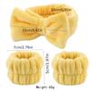 3pcs Adorable Bow Hair Band and Wristband Set, Soft Spa Headband for Washing Face, Makeup, Skincare, and Hair Styling