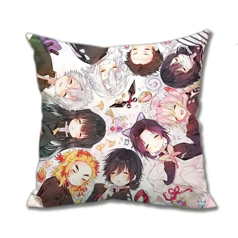 Wunderschöne Mädchenfigur Kissenbezug 45x45cm Anime-Fans Anime Demon Slayer Kissenbezug Kanroji Mitsuri Kissenbezug Anime
