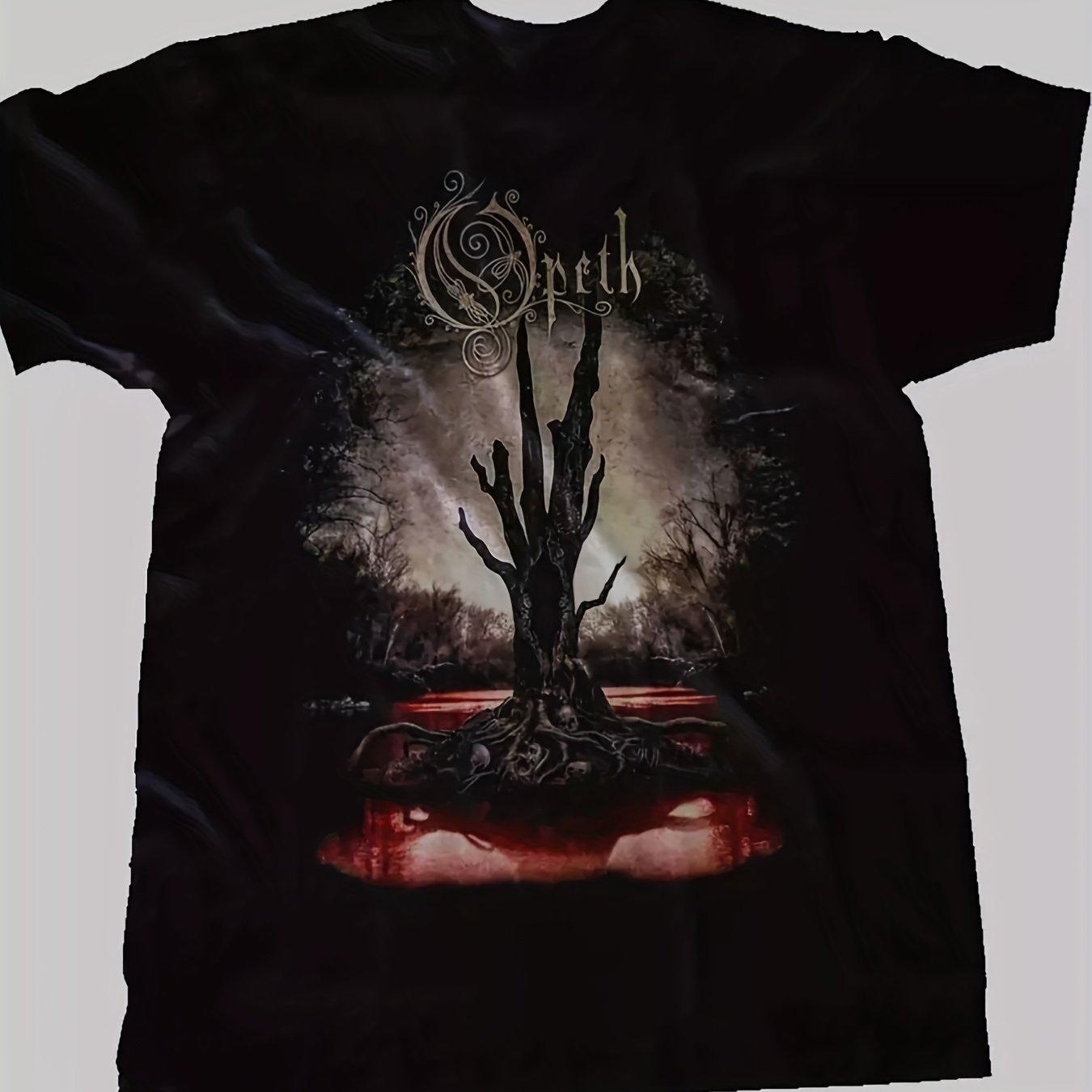 

Vtg Opeth Band Blackwater Park Cotton Black Full Size Unisex T-Shirt Casual outdoor soft and comfortable T-shirt S