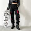 2024 Spring Autumn Harem Casual Women's Pants Streetwear Cotton Ribbons Joggers Ankle Length Cargo Pants For Girls