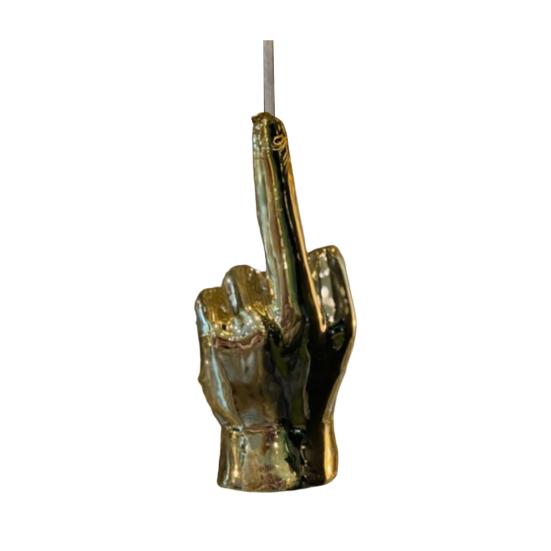 

Yousheng Christmas Middle Finger Decoration Funny Gold Middle Finger Xmas Tree Hanging Ornament Naughty Gag Gifts for Coworker Friends 1pc