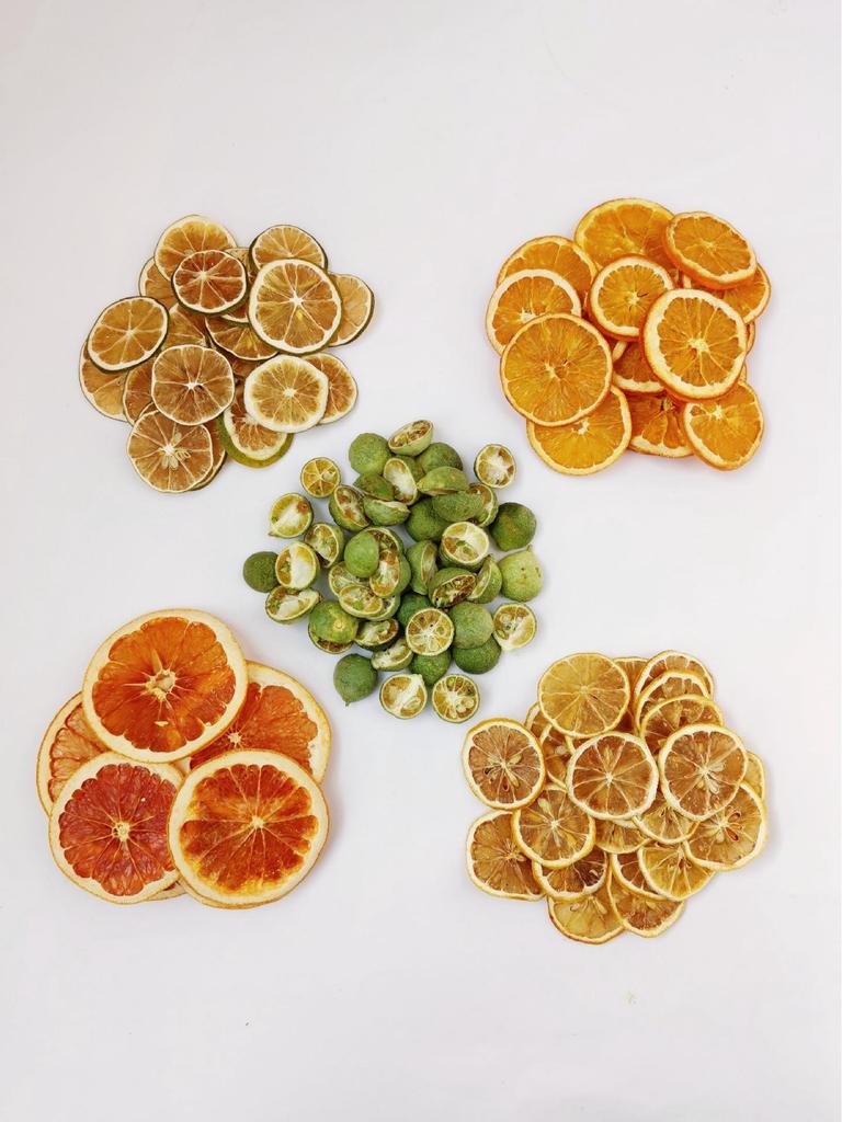 Dried Fruit & Flower Candle Kit: Grapefruit, Lemon, Orange Slices in Glass