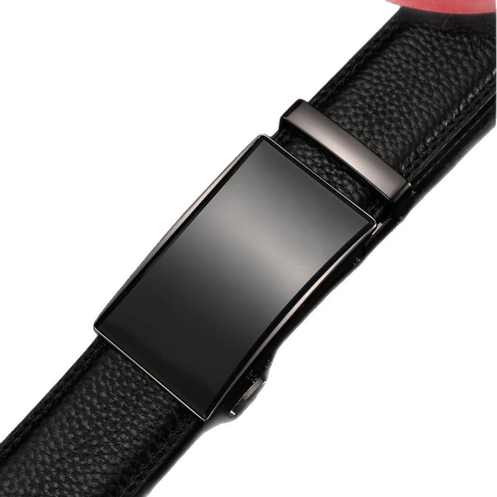 Luxury Men's Top Layer Cowhide Belt with Zinc Alloy Automatic Buckle – Perfect for Business Trousers