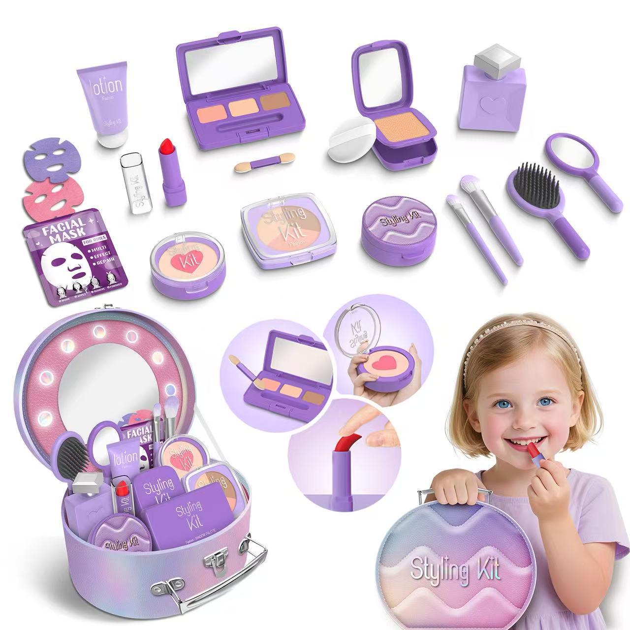 

Non-Toxic Kids Play Makeup Set - Pretend Play Princess Cosmetics