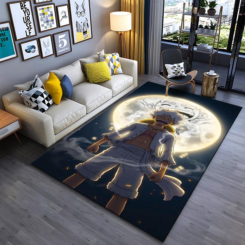 

Luffy Gear Fifth Printed Flannel Non-slip Soft Carpet, Machine Washable, Home Floor Mat for Living Room and Bedroom 40x60cm( 15x23in )