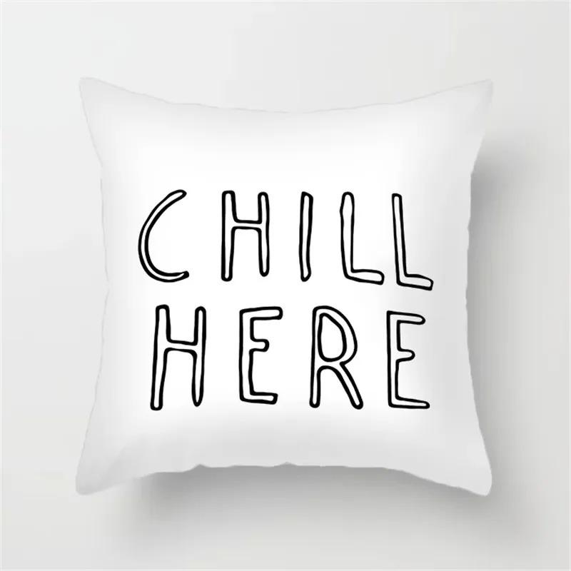 Black Line Decorative Pillowcase Living Room Office Ornaments Home Pillowcase