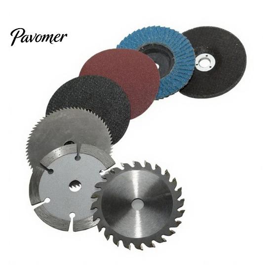 Abrasive Cutting Disc for DIY 7Pcs 3-inch Angle Grinder Set Metal Wood Tile, Resin/Steel Grinding Wheel Mini with 10mm Arbor Precision & Grooving